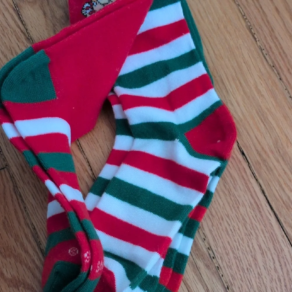 Bluey Festive Green and Red‎ Striped Socks